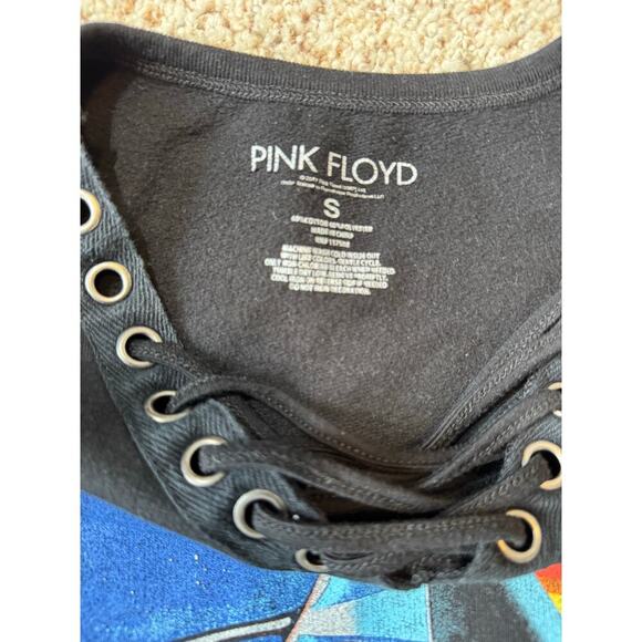 Pink Floyd Black Graphic Lace up neckline sweatshirt, size womens small - Picture 5 of 6